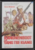 A vintage 1960s film poster ' Kanonenboot Am Yang Tse Kang ' ( The Sand Pebbles starring Steve