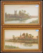 D Sherrin - pair of early 20th century watercolour paintings. Landscapes. Both framed and glazed.