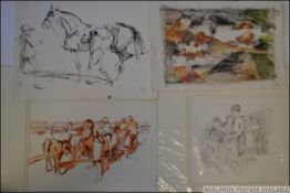 Coote, Michael; A collection of 4x original paintings by Michael Coote.