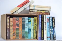 A collection of hardback fictional books to include a signed Jonathan Gash and others, Dick Francis,