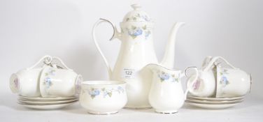 A Royal Albert coffee service in the Four Seasons pattern consisting of pot, six trio's,