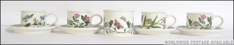 A set of Portmeirion ' Botanic Gardens ' cups and saucers together with a sugar bowl