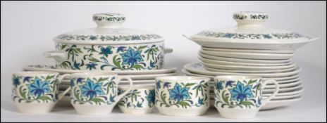 A retro mid century part service of Midwinter ' Spanish Garden ' to include dinner plates,