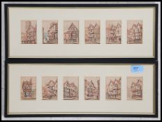 A pair of framed and clazed water colour pictures of local interest.