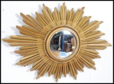 A stunning mid 20th century Gilt sunburst mirror.