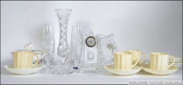 A set of four vintage white glazed scalloped design Royal Doulton coffee cans and saucers together