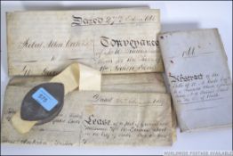 Local interest - A group of three indentures pertaining to the lease of a plot of land at 10