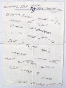 RON KRAY LETTER: An original double sided A4 letter written and signed by Ron Kray whilst in