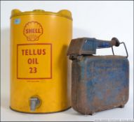 A vintage five gallon Shell advertising oil can retaining all its original paint and graphics along