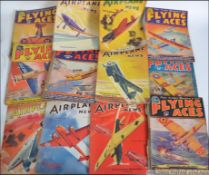 A stunning collection of vintage Model Aircraft magazines dating from the 1930's with stunning