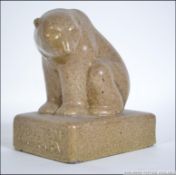 An early 20th century Doulton Lambeth Promotional / advertising Carrara Ware Polar Bear in a