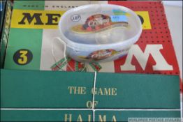 A collection of board games to include an early Monopoly set, Meccano army set, Meccano No3,