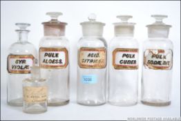 5 antique W N Walton Chemists / Apothecary bottles all retaining there original labels along with a