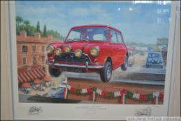 THE ITALIAN JOB; An original Tony Smith 'Italian Job' movie signed limited edition large print.