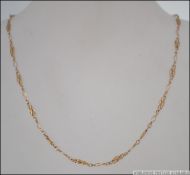 A ladies 9ct gold Byzantine necklace with barrel clasp. Length 42cms / weight 4.