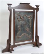 A 19th century Arts & Crafts Chinese influence fire screen.