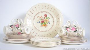 Royal Doulton Warwick D5916 sandwich set consisting of serving plate along with 4 small plates ,