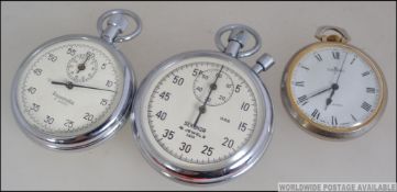 A collection of 2 Sekonda 1970's pocket stop watches complete in the original cases together with a