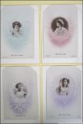 An unusual group of postcards to include Edwardian ladies, ships, steam and traction engines,