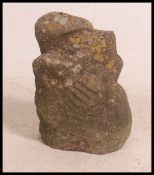 A well weathered late 19th early 20th century carved stone Eagle ( Bath stone ? ) the Eagle being