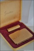 A 1950's ladies Stratton compact and lipstick holder set complete in the original presentation box.