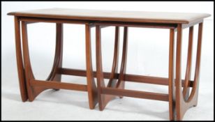 A retro 1970's teak wood G-Plan rectangular Kelso nest of tables.