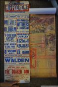 Two early Bristol Hippodrome side stand posters - likely 1930's or earlier.