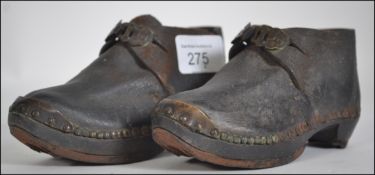 Pair of sales mans / apprentice / cobblers miniature Victorian hob nailed boots / shoes .