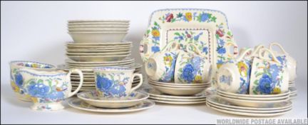 A Masons ironstone Regency and Colonial pattern 57 piece part dinner / tea service consisting of