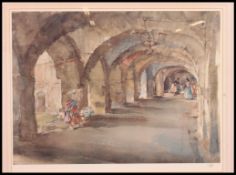 William Russell Flint (1880-1969) An unsigned colour print entitled 'Flowers In The Cloisters'