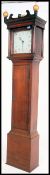 A Georgian 19th century country oak longcase clock.