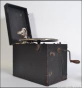 An early 20th century portable cased Concert Gramophone.