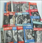 A collection of 51 Theatre World magazines from 1944 to 1955.