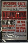 An original vintage 1960's (1965) Bristol Hippodrome poster with main attraction being 'A Funny