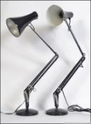 A pair of retro / vintage 20th century Herbert Terry Anglepoise desk lamps.
