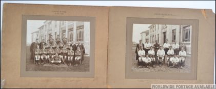 COTHAM School, BRISTOL. Two large sporting photos: 1932 Rugby 1st XV & 1933 Football 1st XI teams.