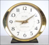 A vintage / retro mid 20th century Big Ben Westclox repeater alarm clock in working order.