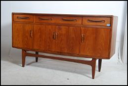 A retro 1960's G-Plan Fresco pattern teak wood sideboard of smaller proportions.
