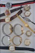 A collection of vintage and retro gents and ladies wrist watches to include Curtis, Bourbon,