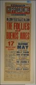 A good 1932 Bristol Hippodrome side board poster - featuring 'The Follies Of Buenos Airies ,