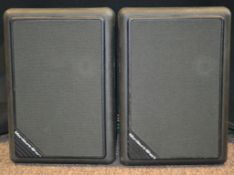 A pair of Mordaunt Short CS-1 compact speakers with Mordaunt-Short heavy gauge wall brackets with