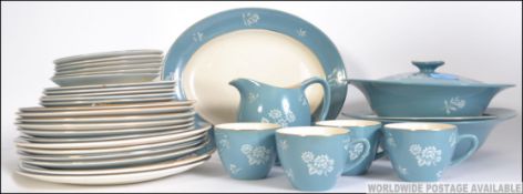 A mid 20th century part Bristol pottery dinner service,