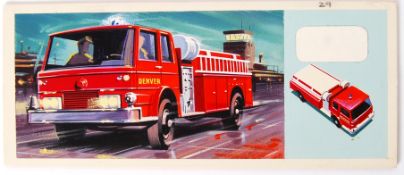 RARE MATCHBOX ARTWORK: A fabulous original piece of box artwork for Matchbox Models Of Yesteryear