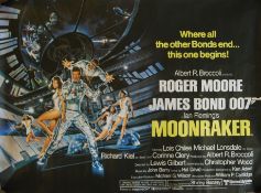 JAMES BOND MOONRAKER POSTER: An original James Bond 