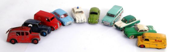 DINKY: A collection of 10x original vintage Dinky diecast models, comprising of: Nash Rambler,