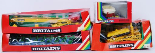 BRITAINS: A collection of 4x Britains Farm Implements diecast models - 9567 Sprayer, 9411 Spreader,