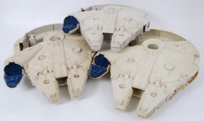 STAR WARS: A collection of three original Kenner / Palitoy Star Wars Millennium Falcon playsets -