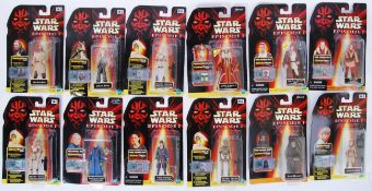 STAR WARS: A collection of 12x Star Wars Hasbro made Episode One carded action figures.