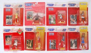 STARTING LINEUP: A collection of 8x vintage Kenner made ' Starting Lineup ' American Basketball