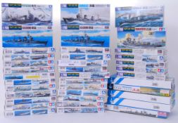 JAPANESE NAVY MODEL KITS: A collection of 39x assorted 1/700 scale plastic Japanese Navy model kits.